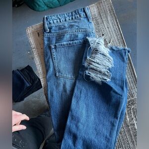 Flying monkey capris with cute rips on the bottoms and some over knees on front